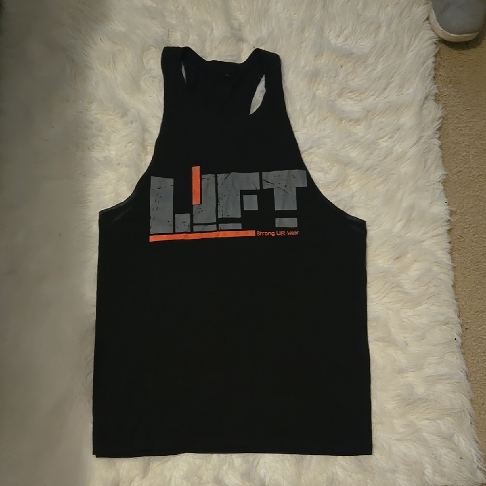 Black Tank Top with Graphic Print
